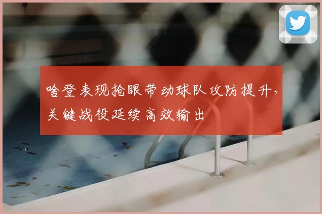 啥登表现抢眼带动球队攻防提升，关键战役延续高效输出